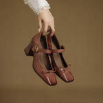 Emara Genuine Leather Heels
