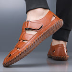 Kevan Closed-Toe Leather Sandals