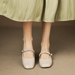 Novie Genuine Leather Mary Jane Mules