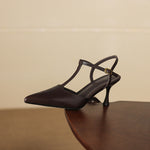 Luci Genuine Leather Pointed-Toe Mary Jane Heels