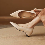 Marlot Genuine Leather Pointed-Toe Heel Pumps
