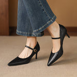 Eda Genuine leather Pointed-Toe Pumps