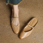 Merisa Genuine Leather Mules