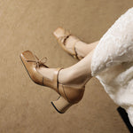 Emara Genuine Leather Heels
