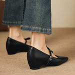 Rosalie Genuine Leather Mary Jane Pumps
