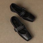 Clera Genuine Leather Mary Jane Pumps