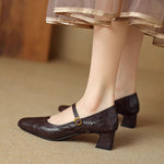 Remina Genuine Leather Heels