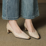 Vena Genuine Leather Heel Pumps