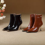 Estelle Genuine Leather Heeled Boots