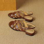Bellina Genuine Leather Gladiator Slingback Sandals