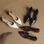 Zephy Genuine Leather Pointed Flats