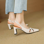 Marlet Genuine Leather Slingbacks
