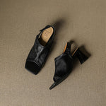 Velra Genuine Leather Slingback Heels