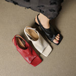 Velra Genuine Leather Slingback Heels
