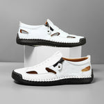 Axell Leather Closed-Toe Fisherman Sandals
