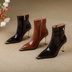 Estelle Genuine Leather Heeled Boots