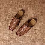 Amani Woven Genuine Leather Slip-On Mule