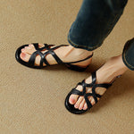 Bellina Genuine Leather Gladiator Slingback Sandals