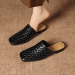 Amani Woven Genuine Leather Slip-On Mule