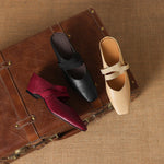 Maren Genuine Leather Square-Toe Mules