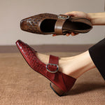 Daria Genuine Leather Mary-Jane Pumps