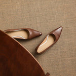 Zyla Genuine Leather Heels