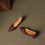 Vena Genuine Leather Heel Pumps