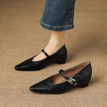 Odet Genuine Leather Mary Jane Flats