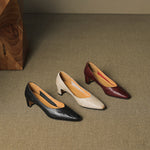 Vena Genuine Leather Heel Pumps
