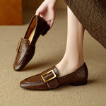 Rizon Genuine Leather Belt Buckle Shoes
