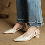 Elle Genuine Leather Heels