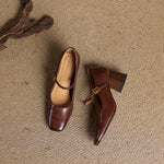 Lenara Genuine Leather Heels
