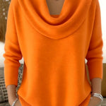 Barbara | Draped Cowl Neck Sweater