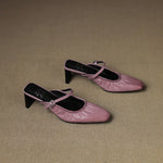 Zeva Genuine Leather Mary Jane Mules