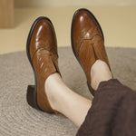 Everett Genuine Leather Wingtip Platform Shoes