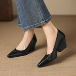 Zyla Genuine Leather Heels