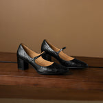 Veria Genuine Leather Heels