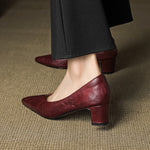 Vena Genuine Leather Heel Pumps