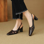 Marlet Genuine Leather Slingbacks