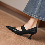 Cyra Genuine Leather Heels