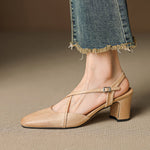 Blenza Genuine Leather Slingbacks