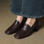 Sora Genuine Leather Heels