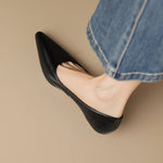 Zera Genuine Leather Pointed-Toe Heel Pumps