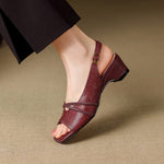 Emilia Genuine Leather Slingback Sandals
