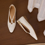 Ciela Genuine Leather Cross Strap Flats