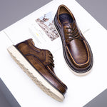 Halston Genuine Leather Lace-Up Shoes