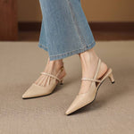 Kemi Genuine Leather Slingbacks