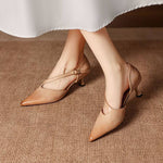 Vela Genuine Leather D'Orsay Pumps
