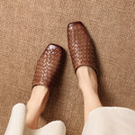 Amani Woven Genuine Leather Slip-On Mule