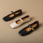 Freya Genuine Leather Mary Jane Flats